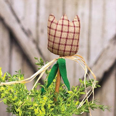 Burgundy Check Tulip Stake - The Fox Decor